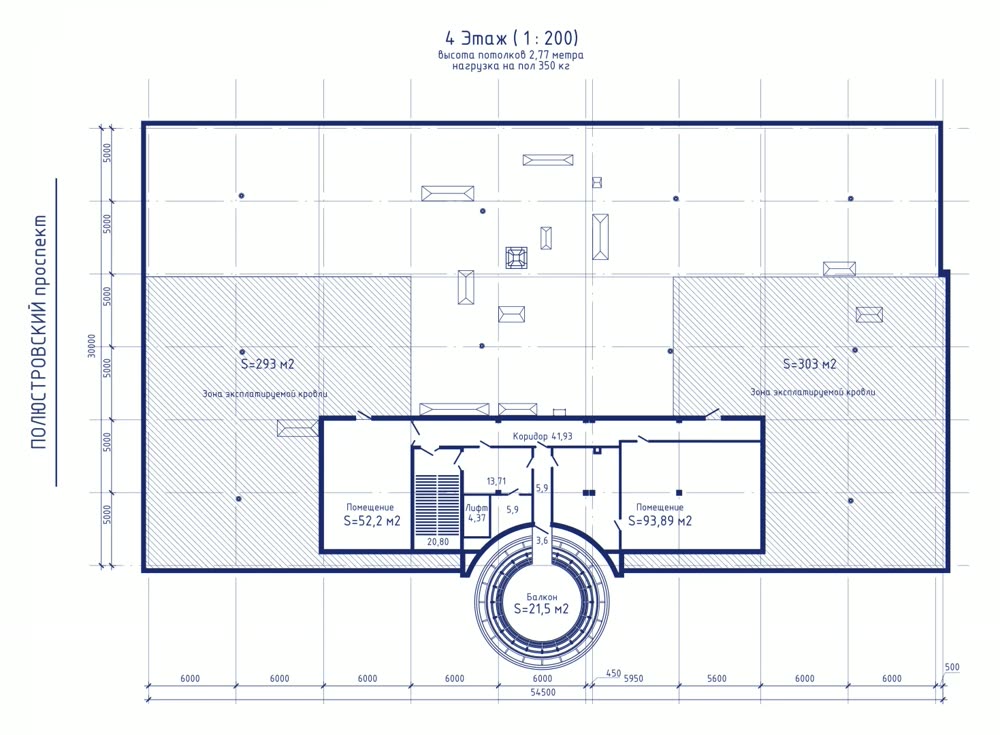 План помещения 4Н2, 93,89 м², 4 этаж — Технопарк I618